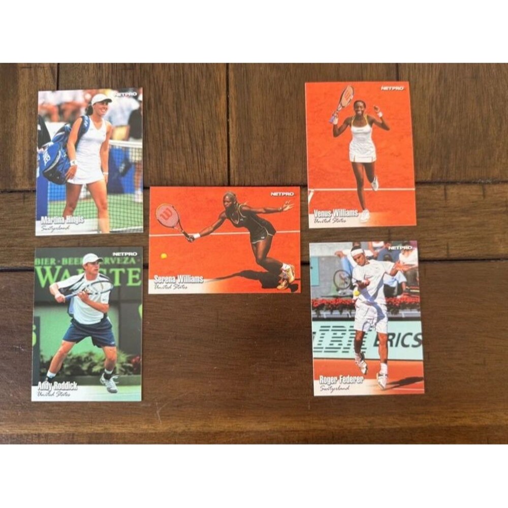 2003 NetPro Tennis Trading Cards Lot – Serena, Venus, Federer, Roddick, Hingis
